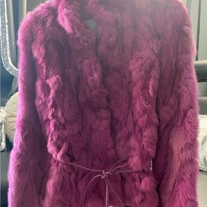 Women’s 100% Fur Coat Pink size XL Wilson’s Leather